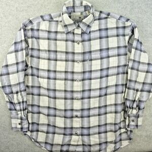 Levis Silver Tab Shirt Adult XS Oversized Long Sleeve Button Up Pockets Flannel